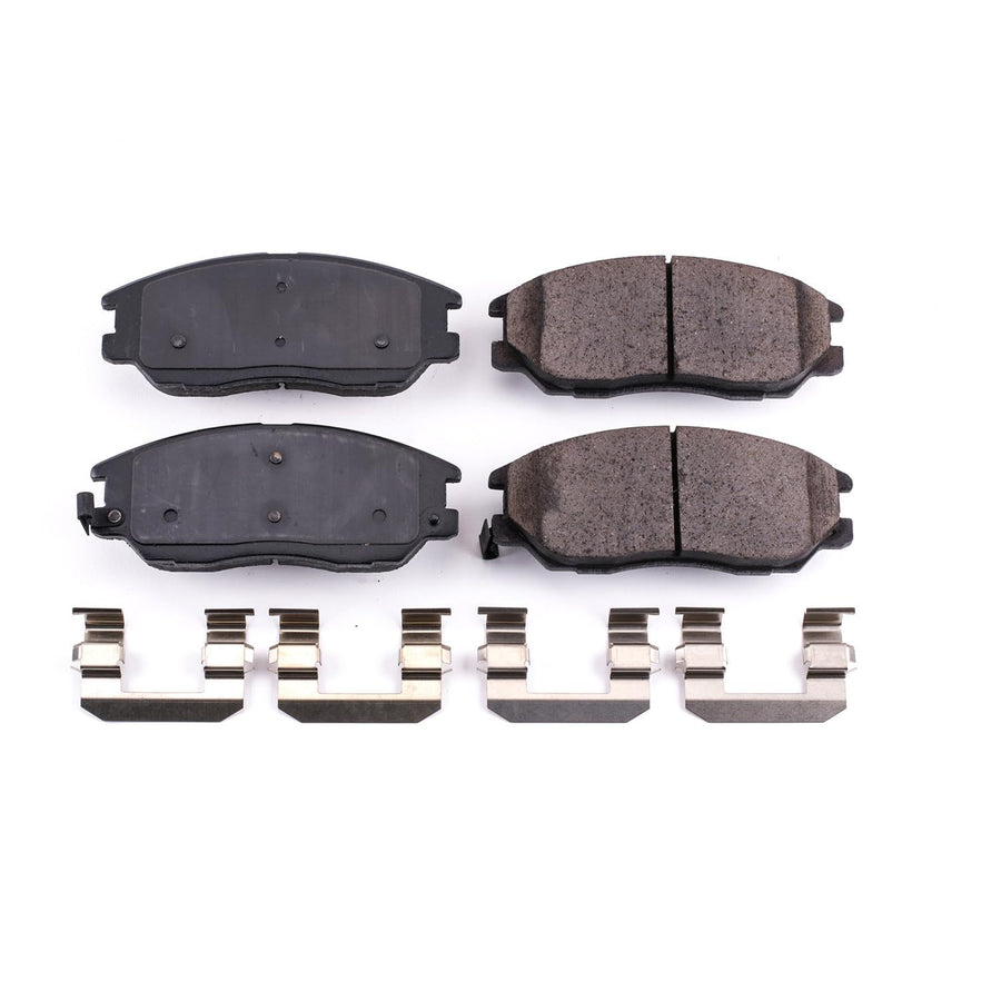 Power Stop Brake Kit Front For Hyundai XG350 2003-05 | Kia Amanti 2004-06 - Ceramic Brake Pads With Installation Hardware, 17-1013