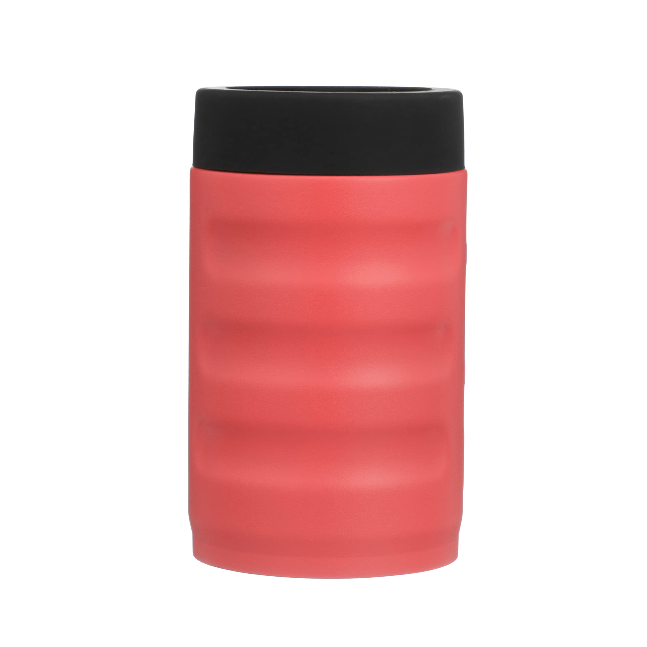 12 oz Grizzly Grip Can | Stainless Steel Vacuum Insulated Can Cooler | For 12 oz Regular Beer and Soda Cans Reusable Durable | Coral