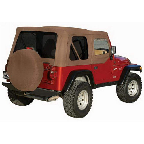 Rampage Products Soft Top Factory Replacement with Door Skins | Vinyl, Spice Denim with Tinted Windows | 99517 | Fits 1997 - 2006 Jeep Wrangler TJ