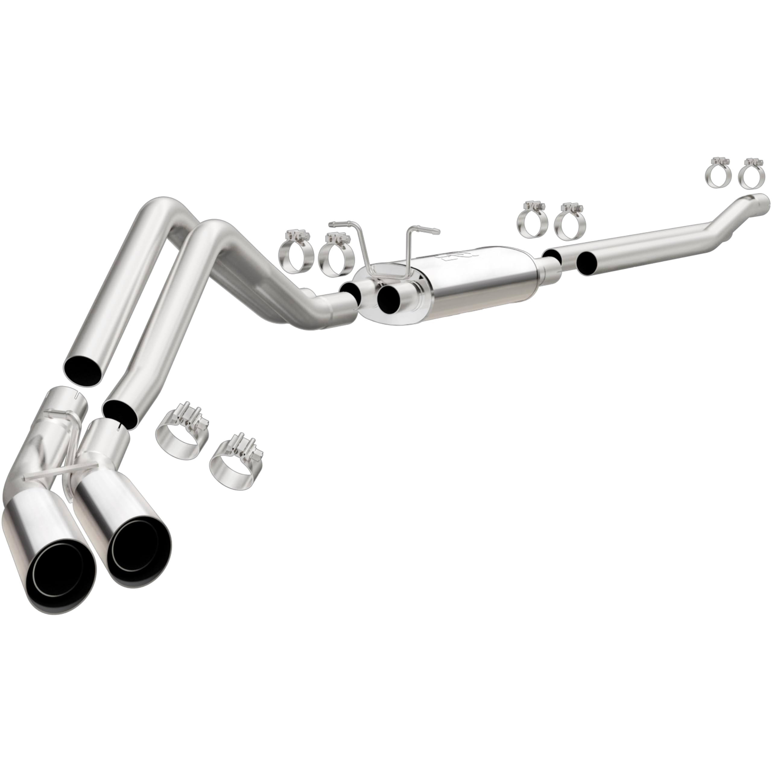 Performance MagnaFlow Exhaust System 15772: Cat-Back, Street Series, Compatible with 2002-2003 Ford F-150, Dual Same Side Behind Passenger Rear Tire Exit Style