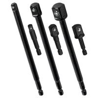 W9032 Performance Tool 2" and 6" Socket Adapter Set - 6 Pieces, Impact Grade Steel, Versatile Socket Compatibility