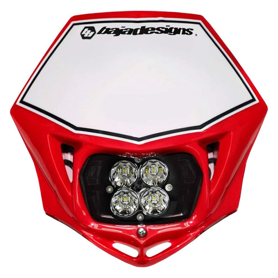 Baja Designs Squadron Motorcycle Sport A/C LED Headlight Kit with Shell (Red)