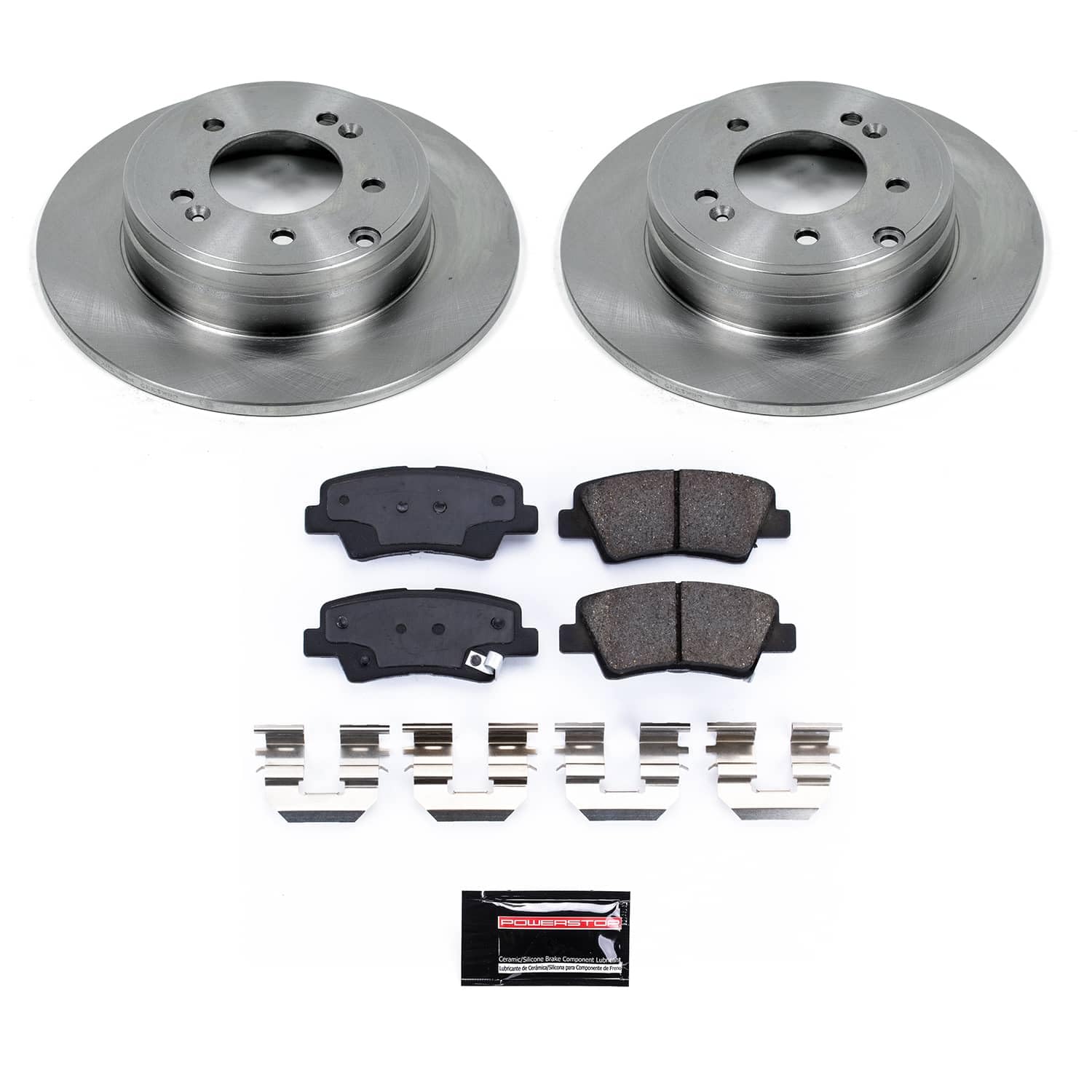 Power Stop KOE9060 Rear Brake Pads and Rotors Stock Replacement Brake Kit Autospecialty