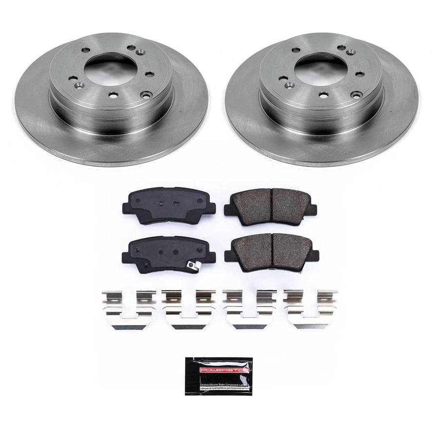 Power Stop KOE9060 Rear Brake Pads and Rotors Stock Replacement Brake Kit Autospecialty