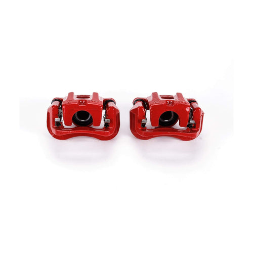 Power Stop Pair of High-Temp Red Powder Coated Rear Calipers For Toyota Highlander 2004-2007 [Model Specific]