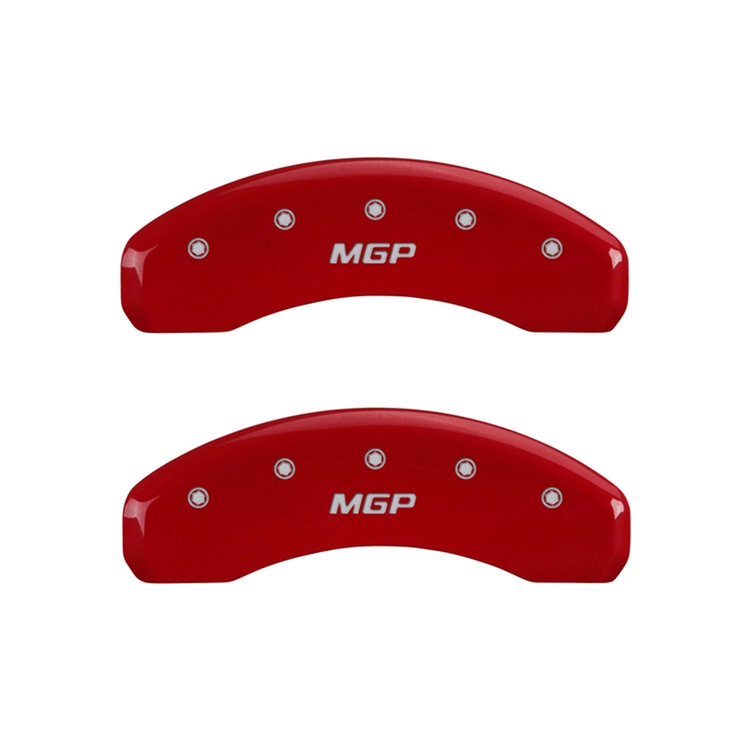 MGP Caliper Covers 25138SMGPRD Red Powder Coat Finish, MGP/Silver Characters