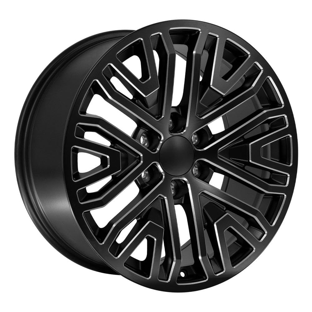 20 Inch OE Wheels CV37 Rim Fits Sierra 1500 Style 6x139.7 20x9 Satin Black with Milled Edge - Hollander 5906 (1)