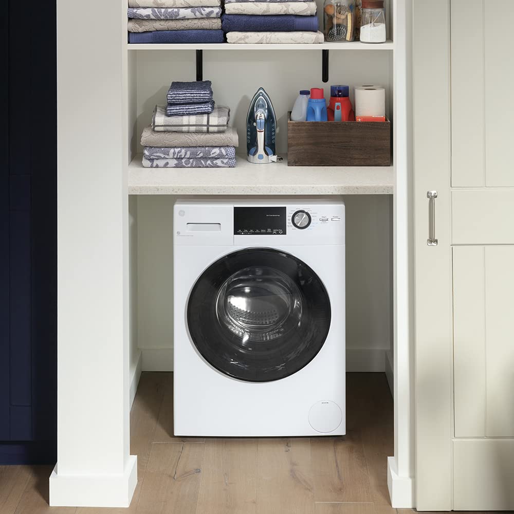 24 inch GE GFQ14ESSNWW Front Load Washer/Condenser Dryer Combo 2.4 cu. ft. Capacity