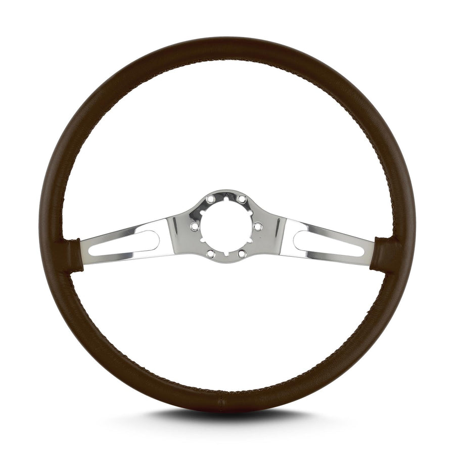 Teardrop Lecarra 66202 15" Polished Thin Grip Brown 2 Spoke