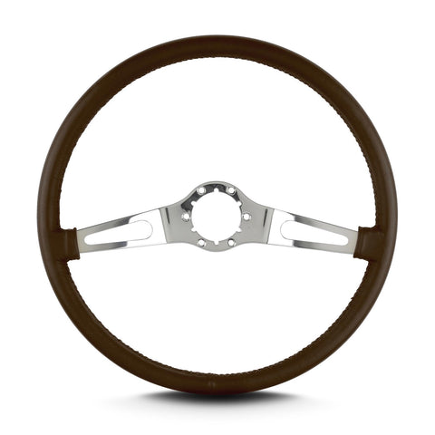 Teardrop Lecarra 66202 15" Polished Thin Grip Brown 2 Spoke