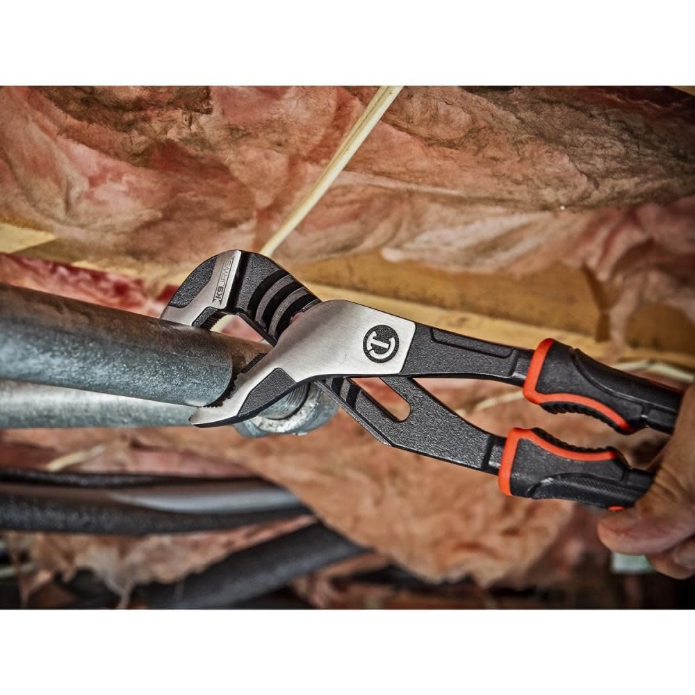 Crescent Z2 V-Jaw K9 Dual Material Tongue & Groove Pliers - Home Improvement, Mechanic, Plumbing & Repair Hand Tool - 10" - RTZ210CGV