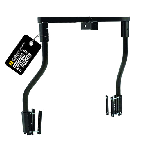 Stromberg Carlson Trailer Tongue CC-275 Cargo Bike Bunk - Adjustable Trailer Tongue Rack for RVs, Supports Up to 100 lbs, Fits RV Approved 2" Receiver Bike Racks, 14" -55" A-Frame Mounting Width Range