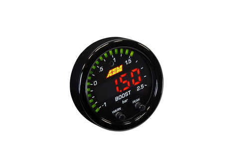 30-0306 AEM X-Series Boost Pressure Gauge 52mm, Black