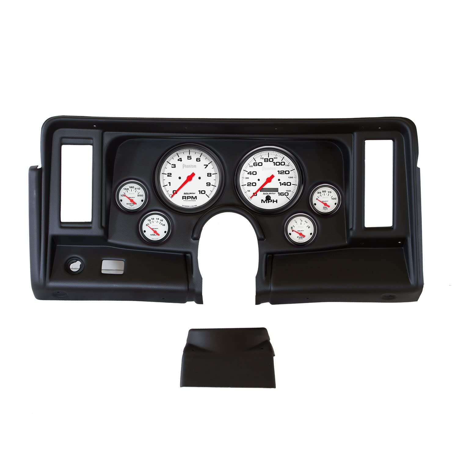 AutoMeter Dash Kit Direct Fit, Nova 69-76, Tach/Mph/Fuel/Oilp/Wtmp/Volt, Phantom (2134-09)