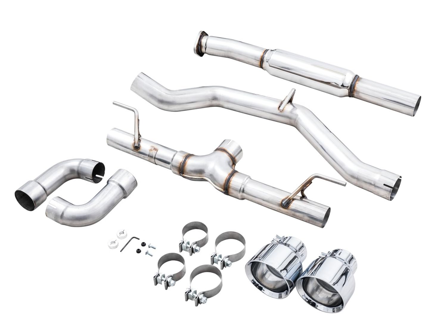 Subaru BRZ/ AWE Toyota GR86/ Toyota 86 Track Edition Cat-Back Exhaust- Chrome Silver Tips