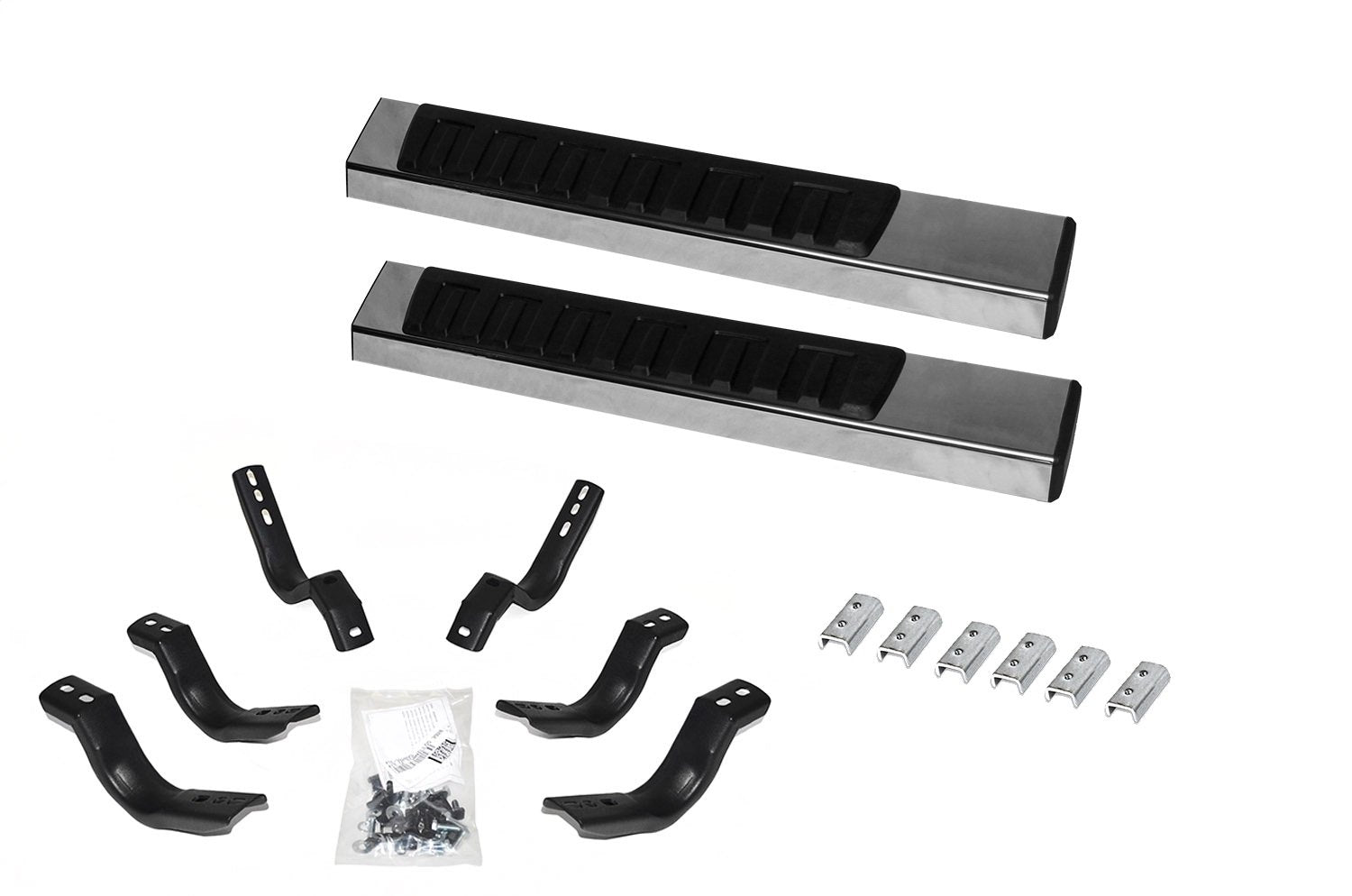 Go Rhino 6" Sidesteps & OE Xtreme II Brackets | Stainless Steel, Polished | 6862404552PS | Fits 2007-2019 Chevrolet Silverado & GMC Sierra Standard (See Description)