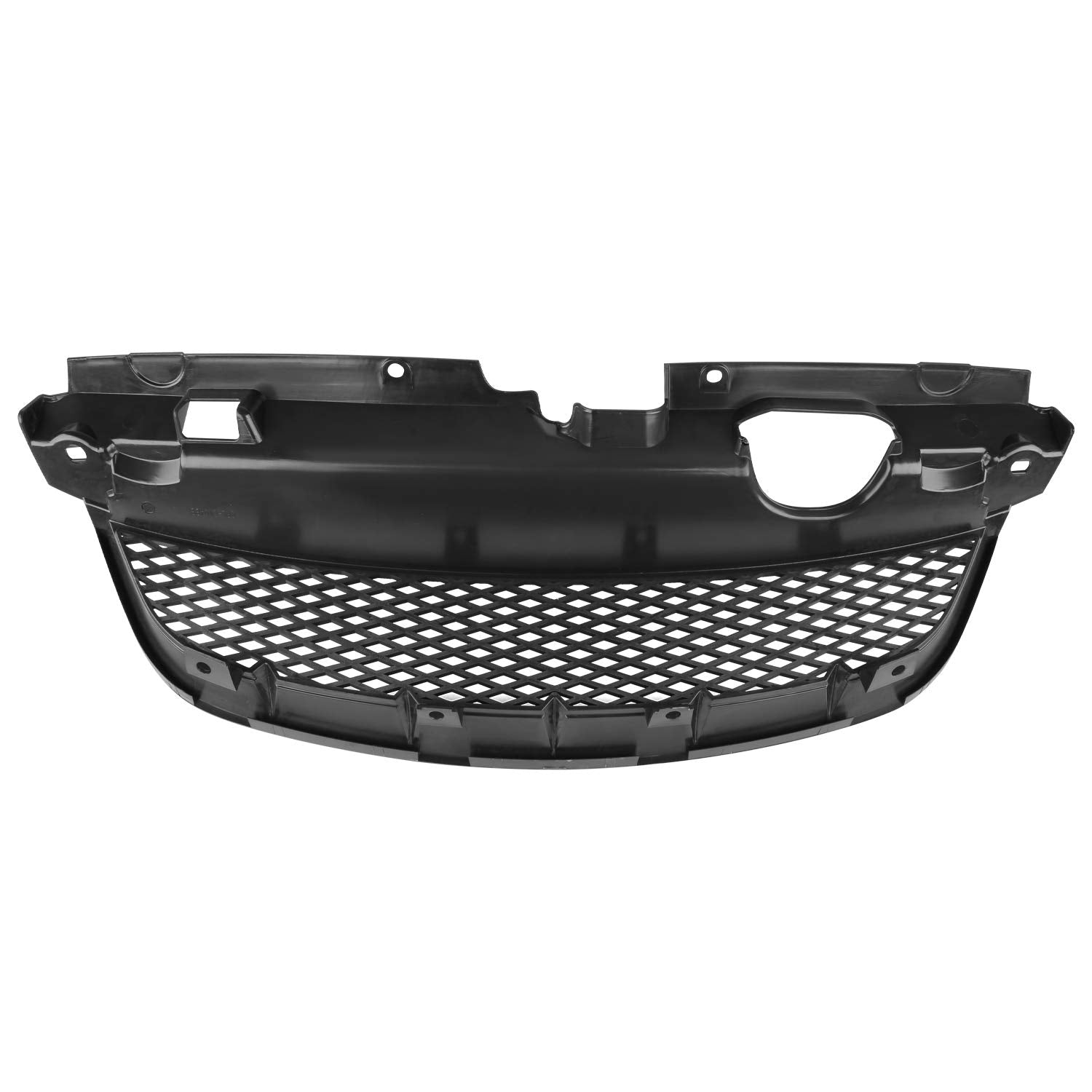 Matte Black Mesh Front Bumper Hood Grille Spec-D Tuning Compatible with 2004-2005 Honda Civic 2/4 Dr Coupe Sedan
