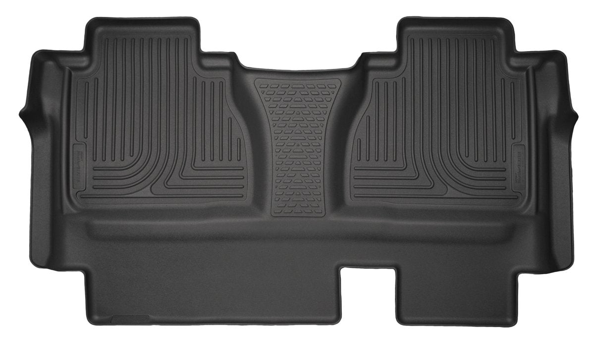 Husky Liners Floor Mats Weatherbeater | Fits 2014-2021 Toyota Tundra, Double CAB ONLY | 2nd Row, 1-pc Black - 19561