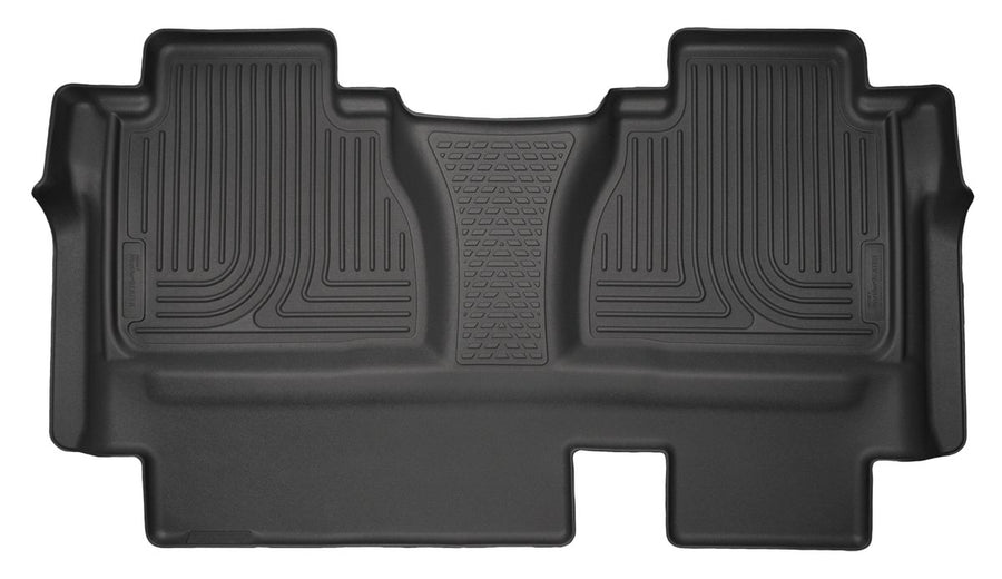 Husky Liners Floor Mats Weatherbeater | Fits 2014-2021 Toyota Tundra, Double CAB ONLY | 2nd Row, 1-pc Black - 19561