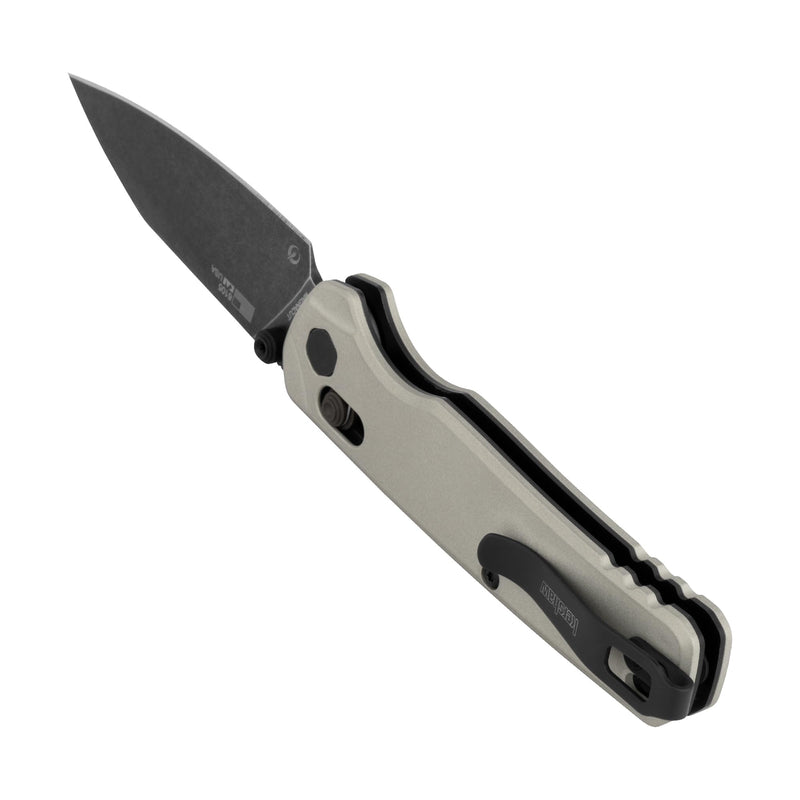 Kershaw Pocket Knife Bel Air, Bright Nickel, 3.1 Inch Stainless Steel Reverse Tanto Blade, EDC with Assisted Opening, Reversible Carry, USA Made, Everyday Carry Pocket Knife for Men and Women