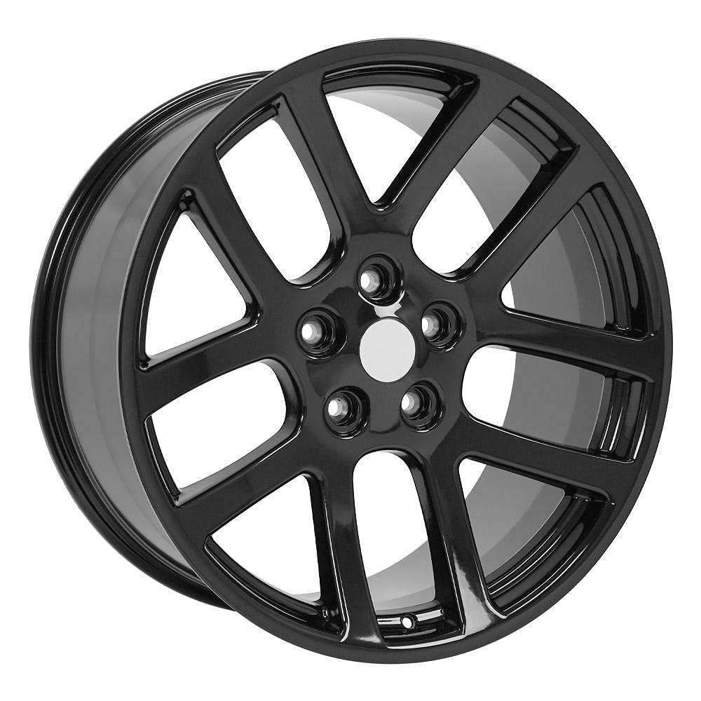22 Inch OE Wheels DG51 Rim Fits Ram SRT Style 5x139.7 22x10 Gloss Black - Hollander 2223 (1)