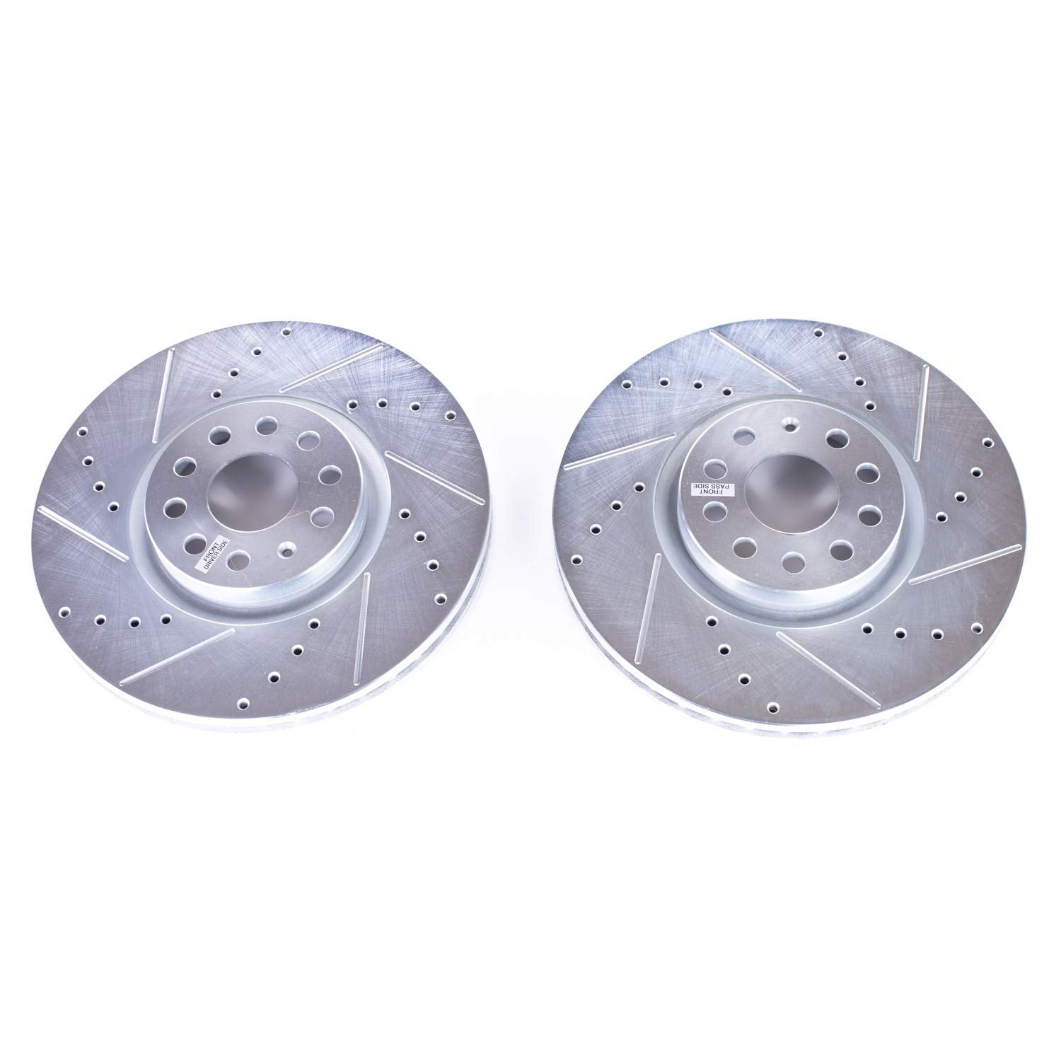 Power Stop Drilled and Slotted EBR1662XPR Front Brake Rotor Pair For Volkswagen Atlas 2018-2021, Volkswagen Atlas Cross Sport 2020-2021 [Model Specific]