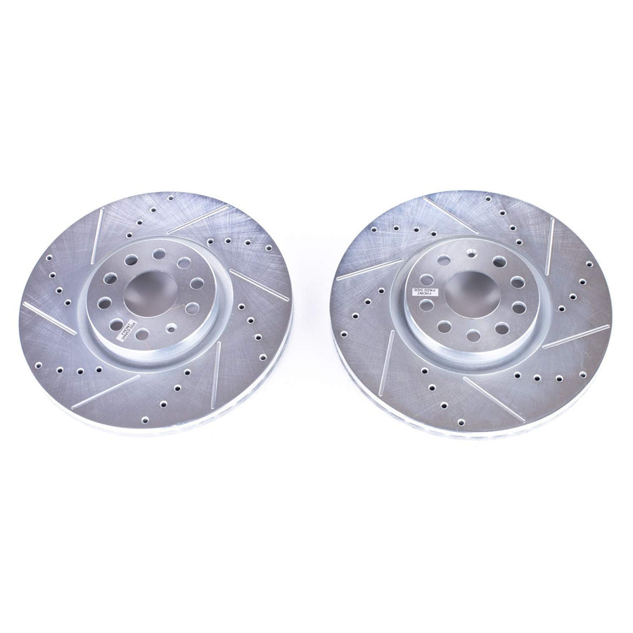 Power Stop Drilled and Slotted EBR1662XPR Front Brake Rotor Pair For Volkswagen Atlas 2018-2021, Volkswagen Atlas Cross Sport 2020-2021 [Model Specific]