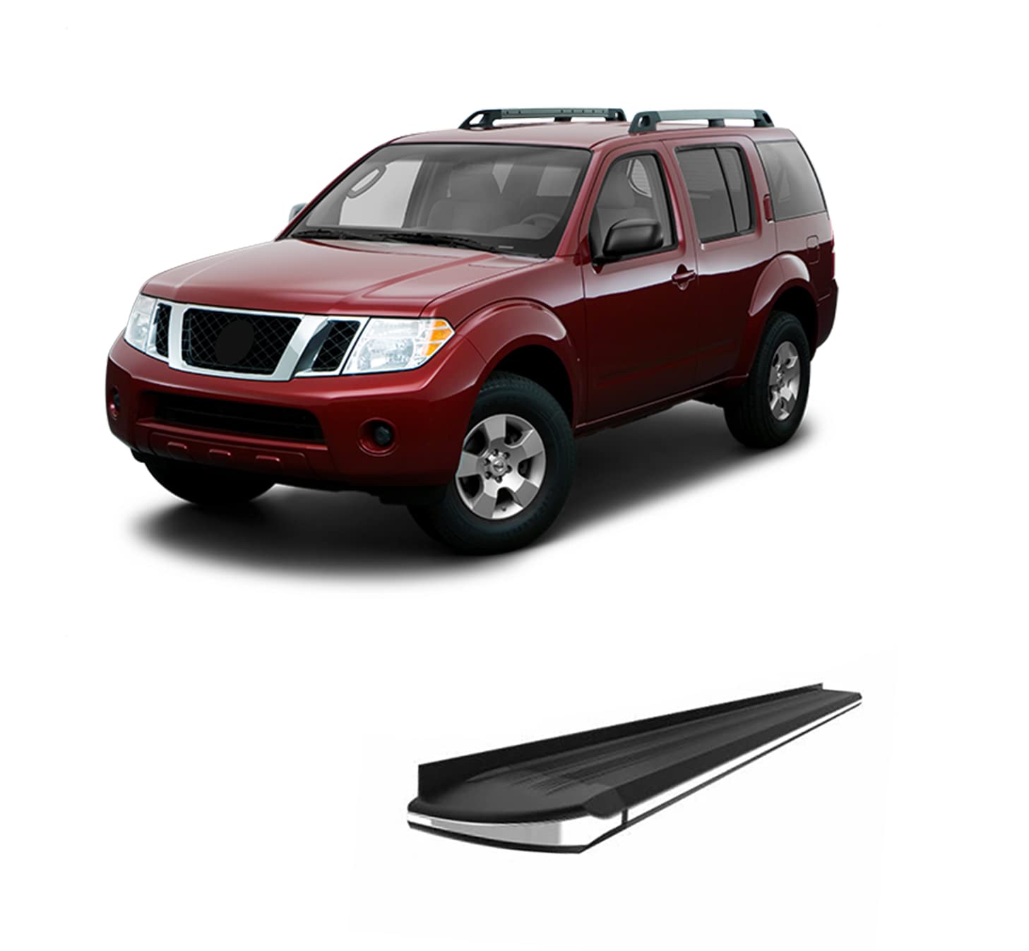 Exceed Black Horse Running Boards Compatible with 2005-2012 Nissan Pathfinder-EX-NIPA