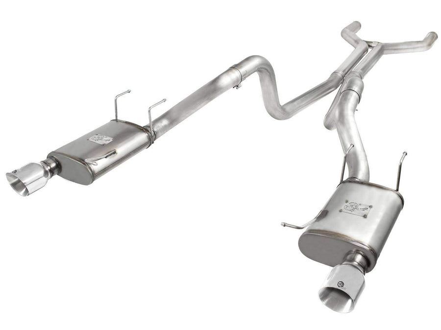 3" aFe (49-43049-P) Stainless Steel Cat-Back Exhaust System with Polished Tip for Ford Mustang GT