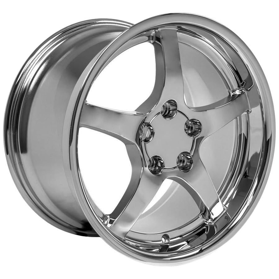 CV05 OE Wheels 18" Replica Wheel CV05 Fits Chevrolet Corvette - C5 Rim 18x9.5 Chrome Wheel 5475-65C