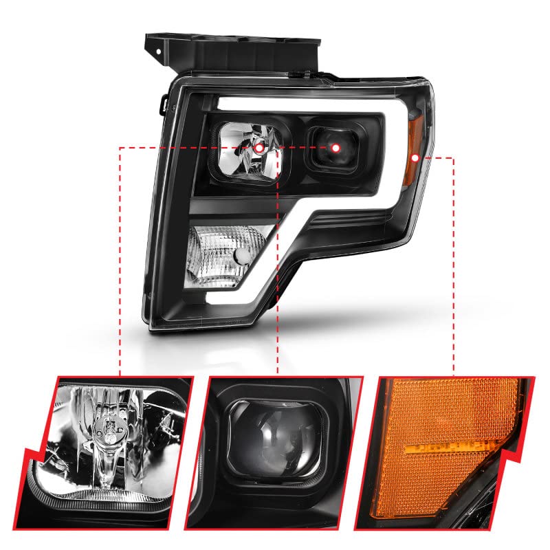 111443 ANZO USA Projector Headlamps Fits Ford F-150
