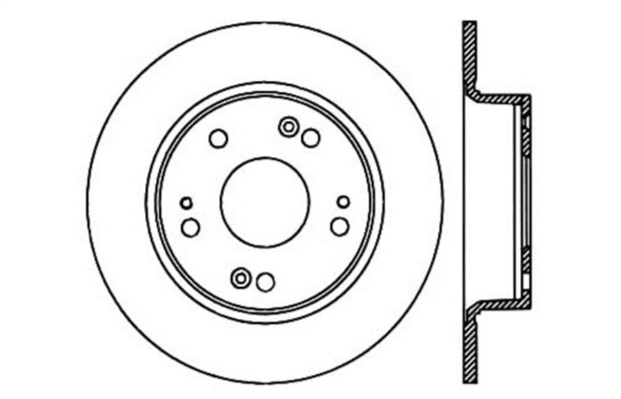 StopTech Sport 128.40068L Cross Drilled Brake Rotor (Rear Left), 1 Pack
