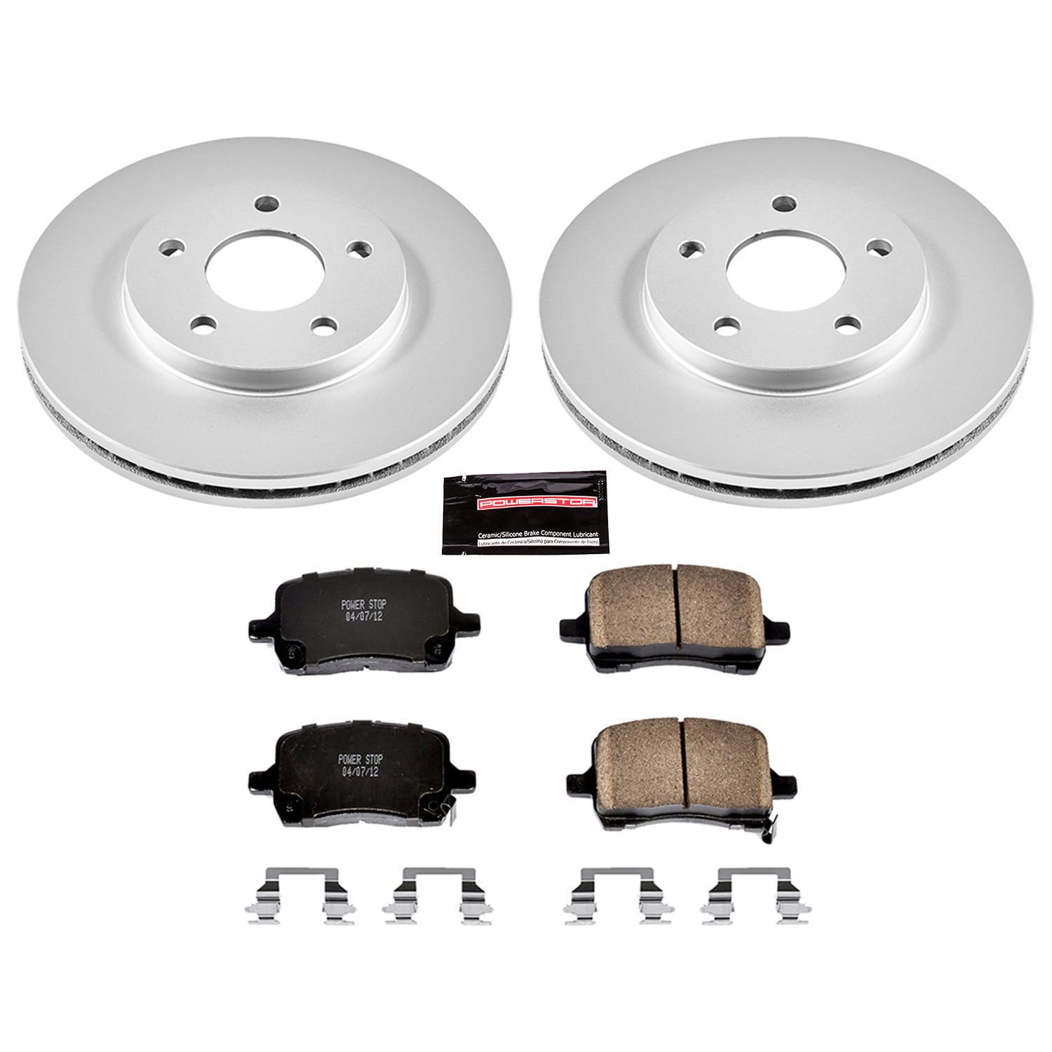 Power Stop CRK1448 Brake Rotor & Coated Ceramic Brake Pads- front For Chevrolet HHR 2008-2011 [Model Specific]