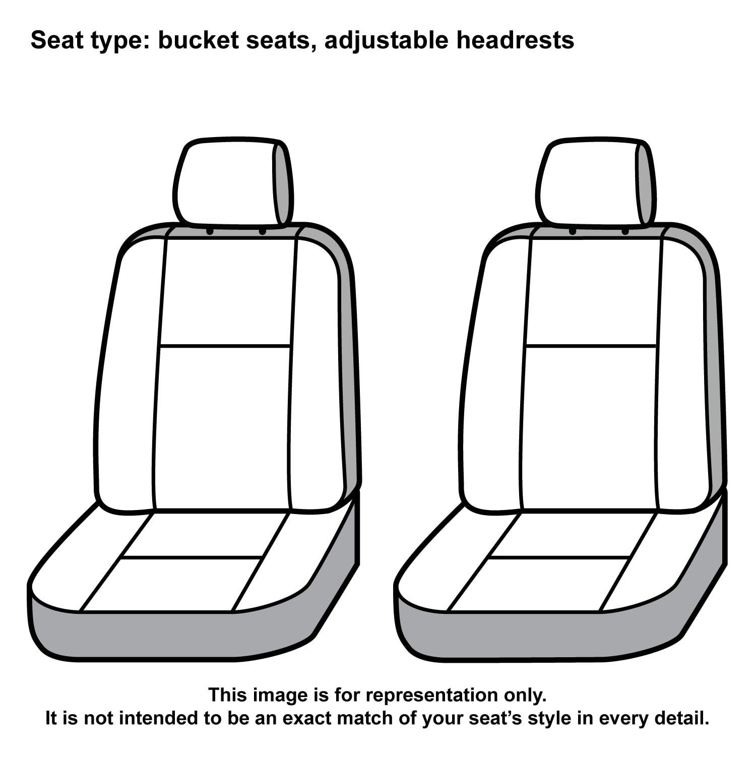 Covercraft Custom Seat Covers Carhartt SeatSaver | Fits 2015-2018 Ford F-150 (excludes Raptor) | 1st Row Bucket Seats, Duck Weave Gravel