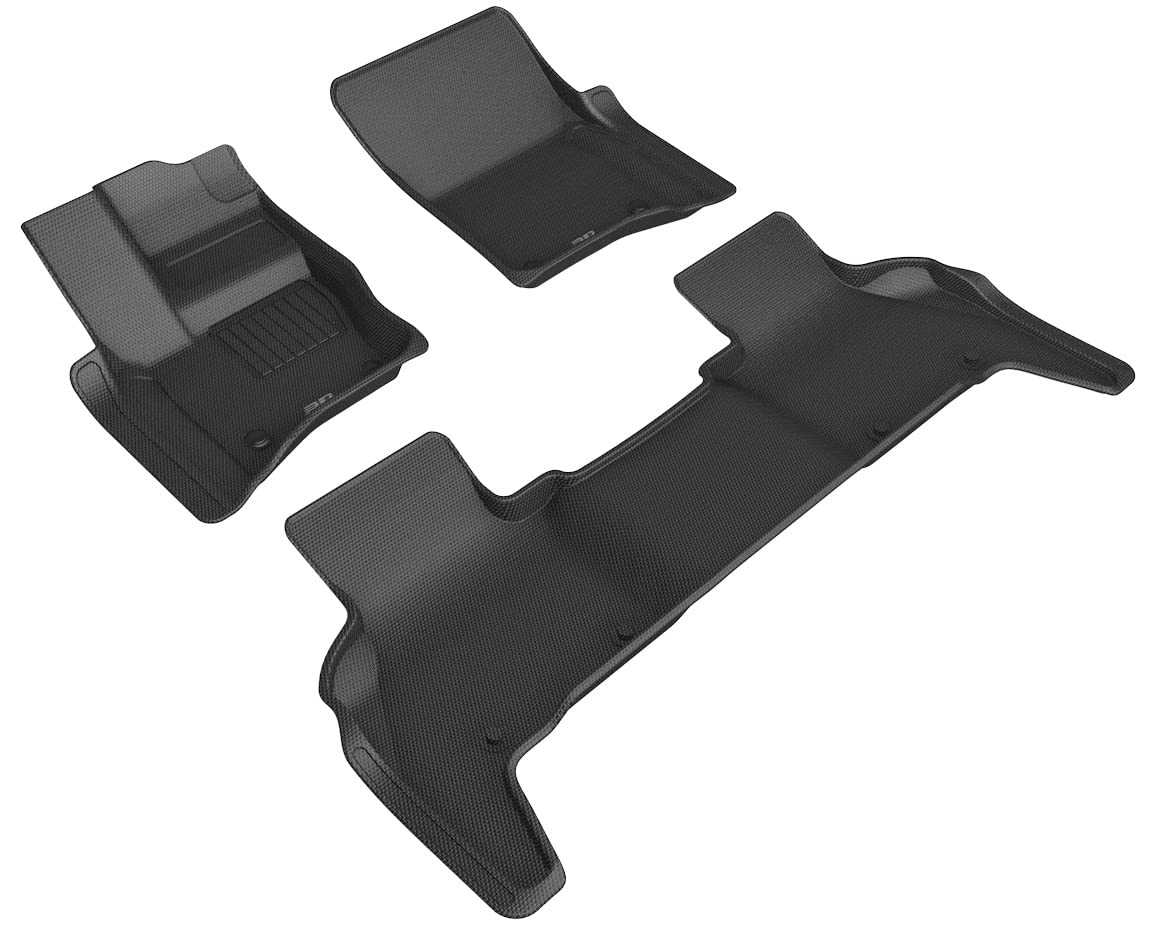 Kagu Floor Mat (Black) 3D MAXpider Custom Fit Compatible with Land Rover Defender 110 2020-2025 - 1st & 2nd Row