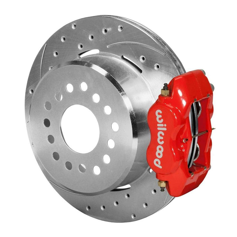140-7141-ZR WILWOOD P/S P-B Kit, Drill-Zinc, Red Chevy 12 Bolt w/ C-Clips