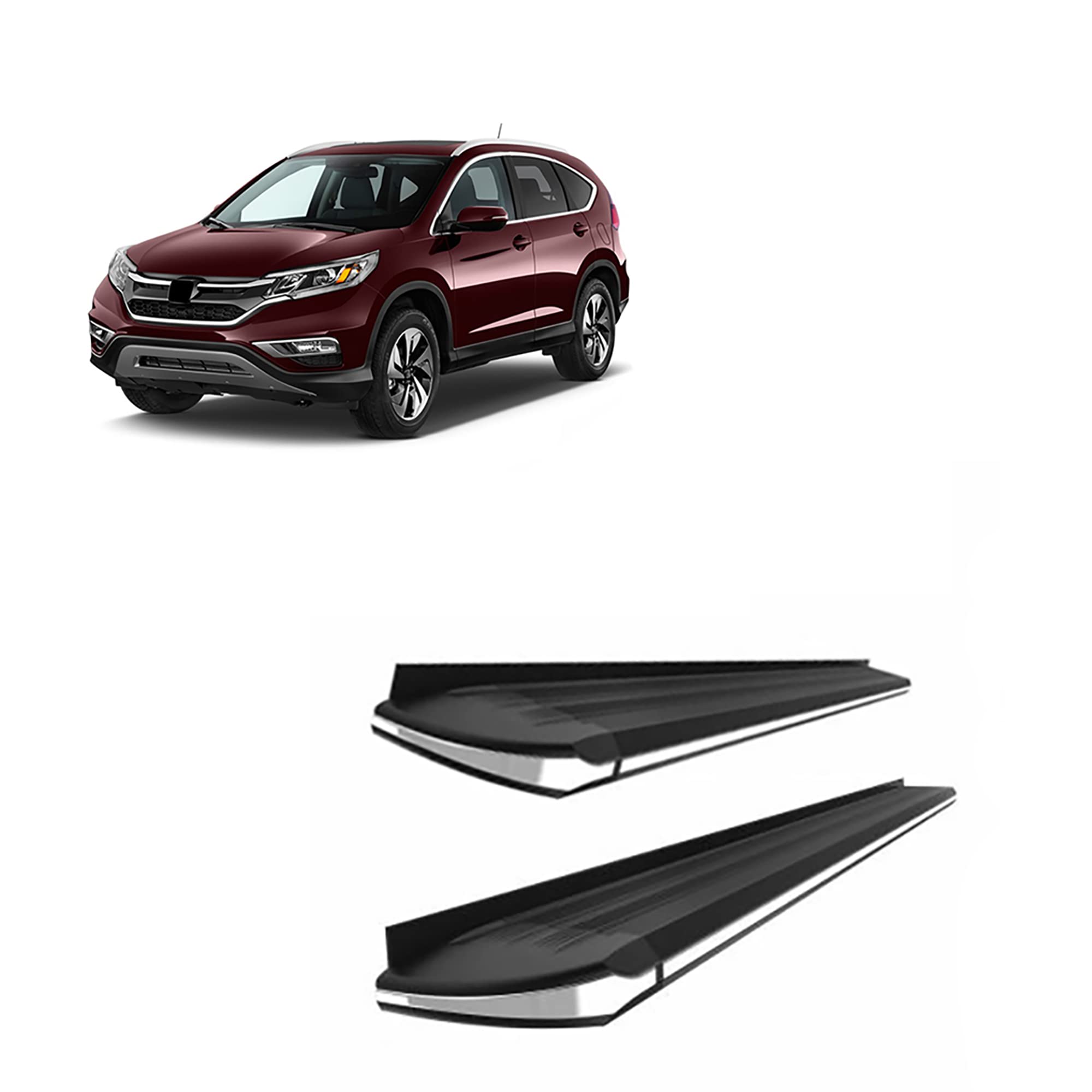 Exceed Black Horse Running Boards Compatible with 2007-2016 Honda CR-V-EX-HOCR12