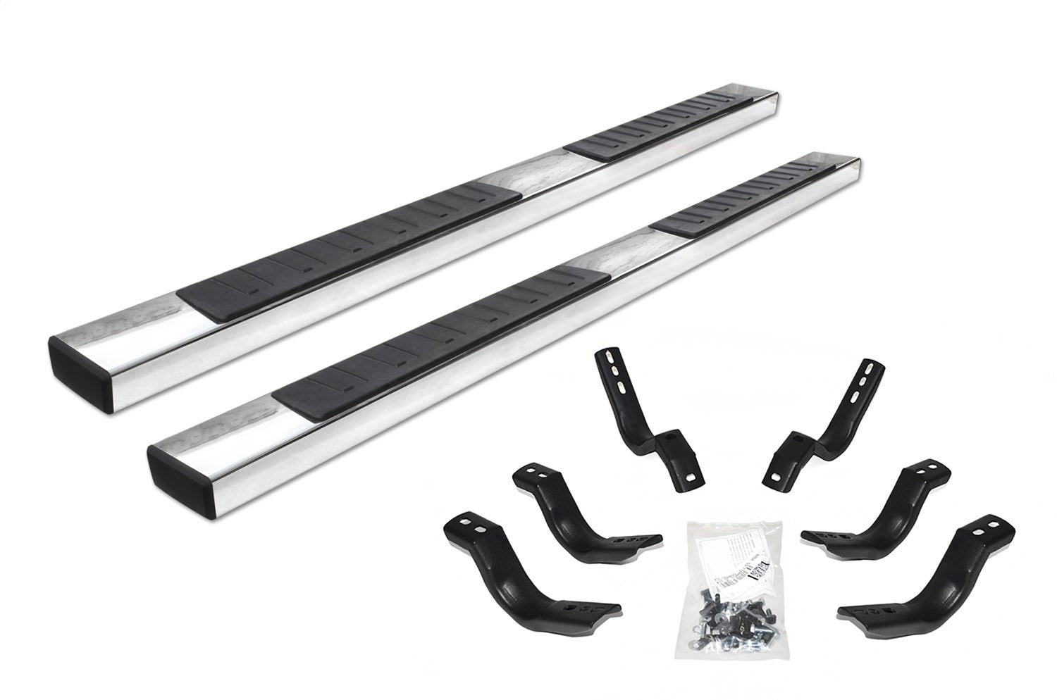 Go Rhino 6" Sidesteps & Brackets OE Xtreme II | Stainless Steel, Polished | 6862441580PS | Fits 2007-2021 Toyota Tundra Double Cab Pickup