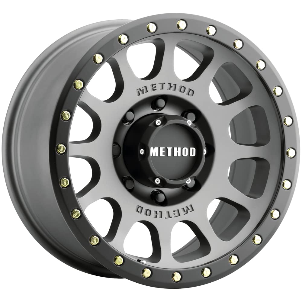305 NV Method Race Wheels Titanium Wheel Matte Black Lip (17 x 8.5 inches /5 x 5 mm, 0 mm Offset)