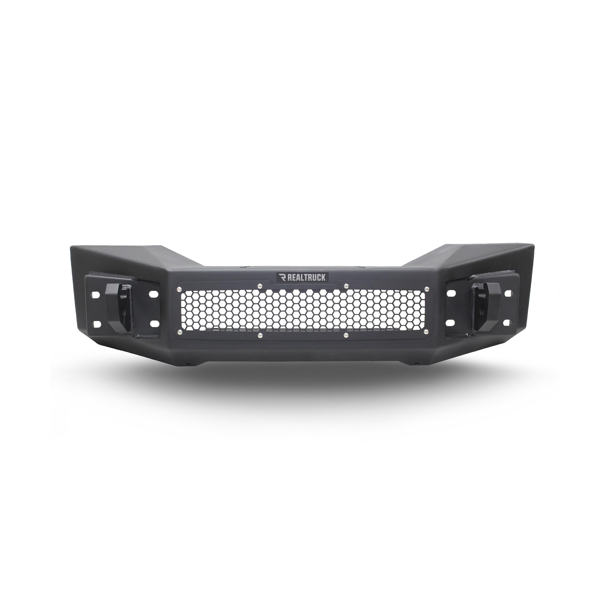 Rockline Go Rhino Stubby Front Bumper | Galvanized Steel, Textured Black | 331100T | Fits 2007 - 2024 Jeep Wrangler JL, JLU, JK, JKU, Gladiator JT, 2-Door or 4-Door