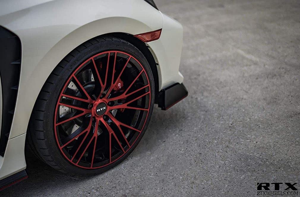5 STROBE, 17 x 7.5, 5 x 114.3, 45, 73.1, BLACK/RED MACHINED 081209