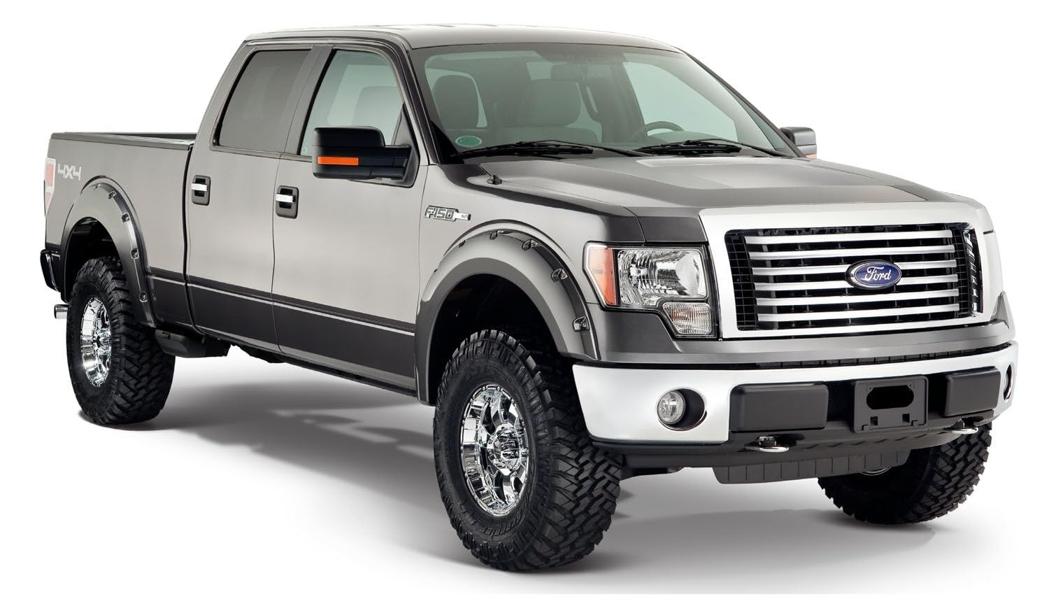 Fender Flares Husky Liners Pocket Style | Fits 2009-2014 Ford F-150, Excludes SVT Raptor Model | Front & Rear, 4-pc Black - 2802929