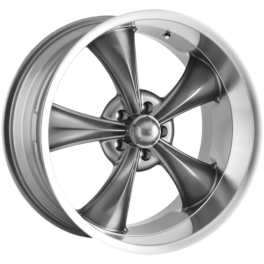 18x9.5 695, Bolt Pattern: 5x5/, Offset: 6, GREY W/MACHINED LIP, set of 1