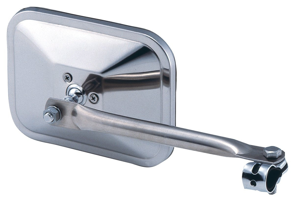 K Source 4 1/2" x 6" Clamp on Fit System Spot Mirror, Convex Auxiliary Mirror for Tow Truck, Trailer, or RV