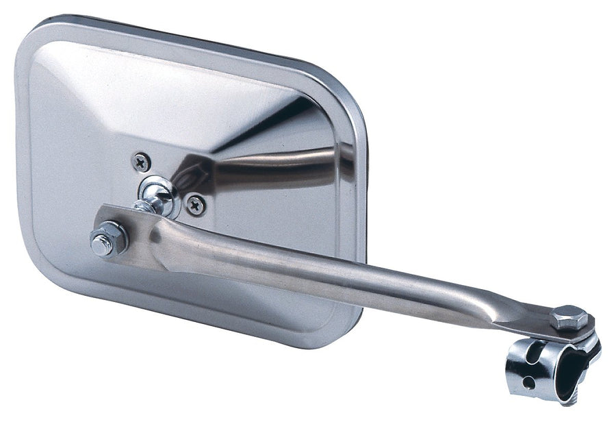 K Source 4 1/2" x 6" Clamp on Fit System Spot Mirror, Convex Auxiliary Mirror for Tow Truck, Trailer, or RV