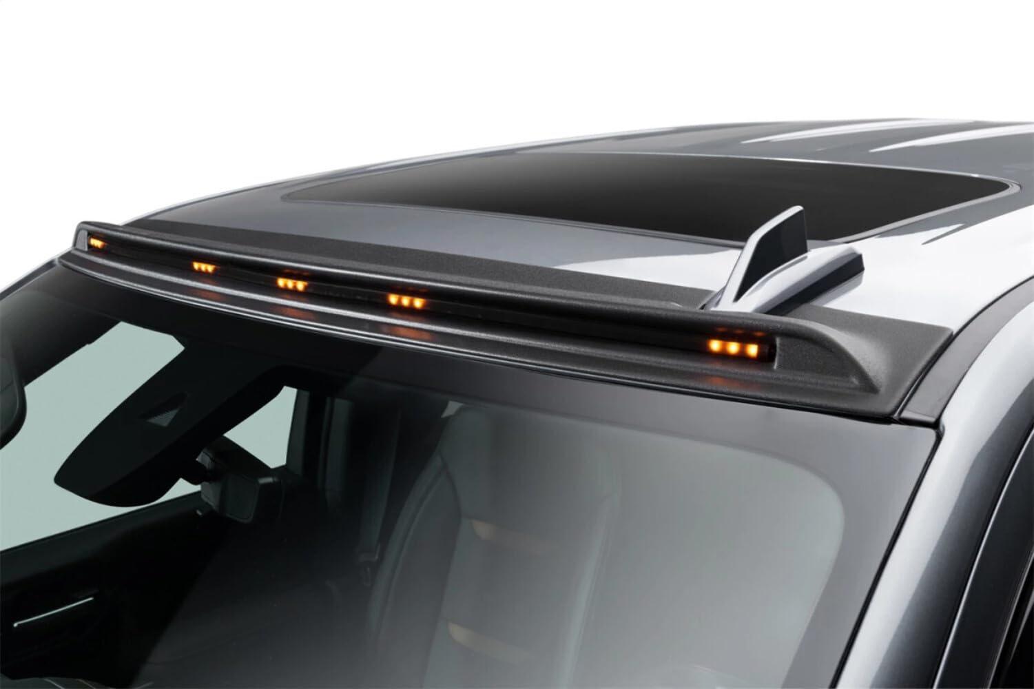 Aerocab / Marker Light Auto Ventshade [AVS] | Fits 2019 - 2024 Dodge Ram 1500 w/Sunroof (Includes TRX), 1 pc. | Black - 698173