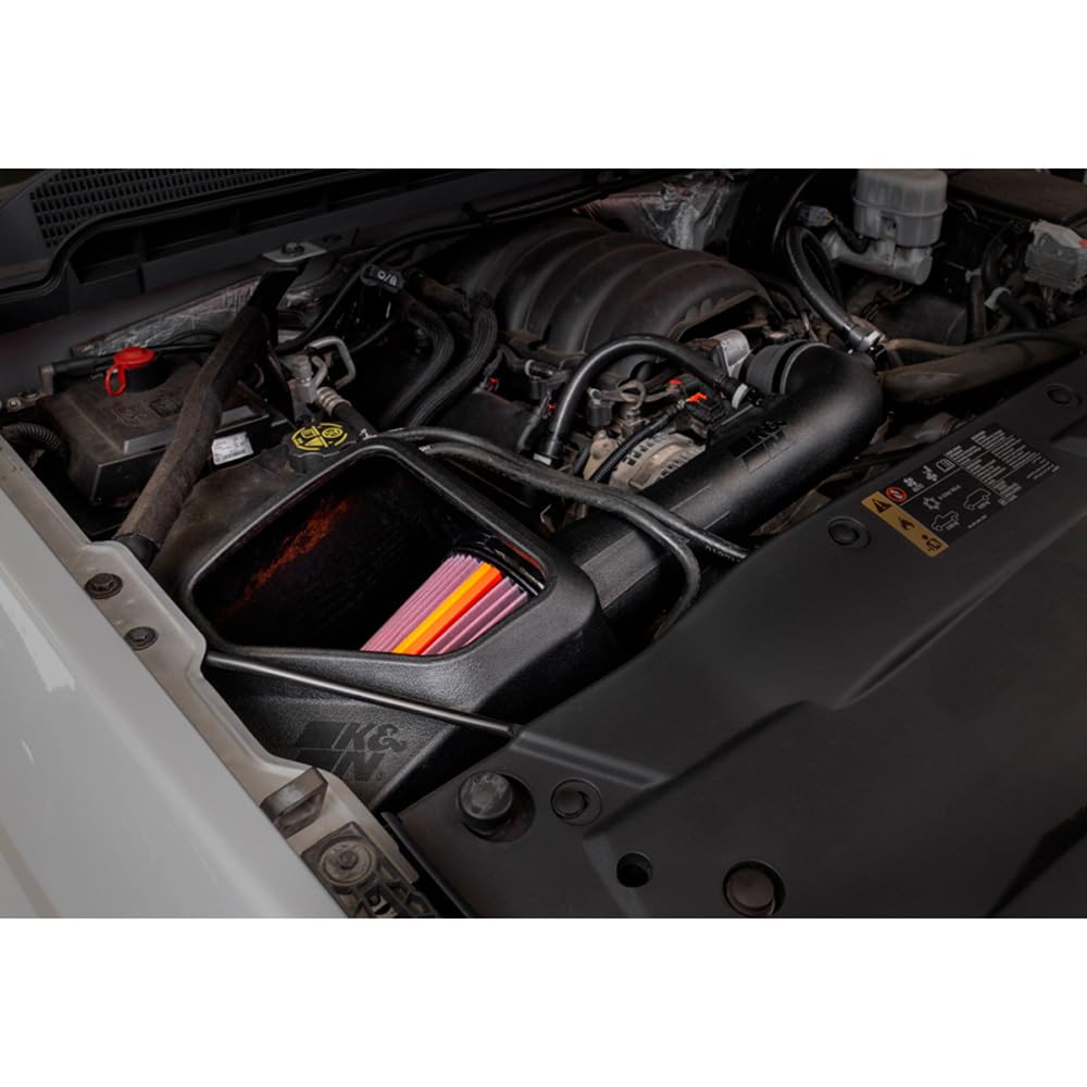 NextGen K&N Cold Air Intake System: High-Flow Cotton Filter: Compatible with 2014-2020 CADILLAC/CHEVRLOET/GMC Escalade; Silverado 1500; Suburban; Tahoe; Sierra 1500; Yukon; Yukon XL; 50-3082