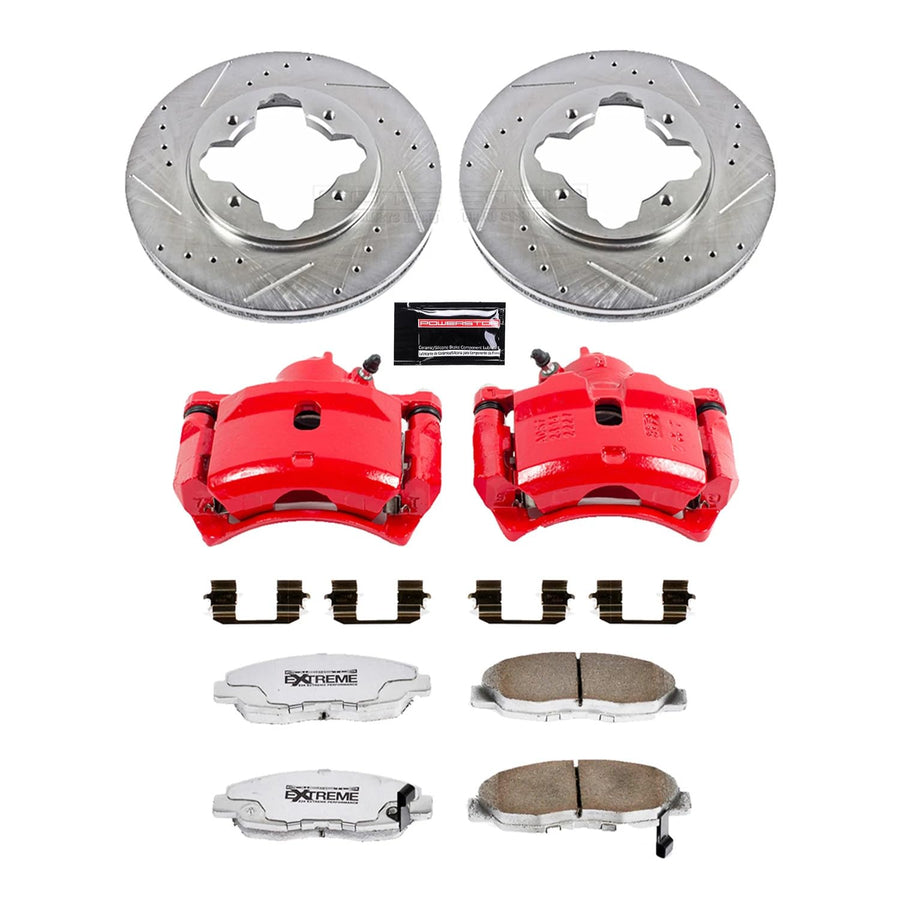 Power Stop 1-Click Performance Front Brake Kit KC6550 with Calipers For Ford F-250 Super Duty 2012, Ford F-350 Super Duty 2012 [Model Specific]
