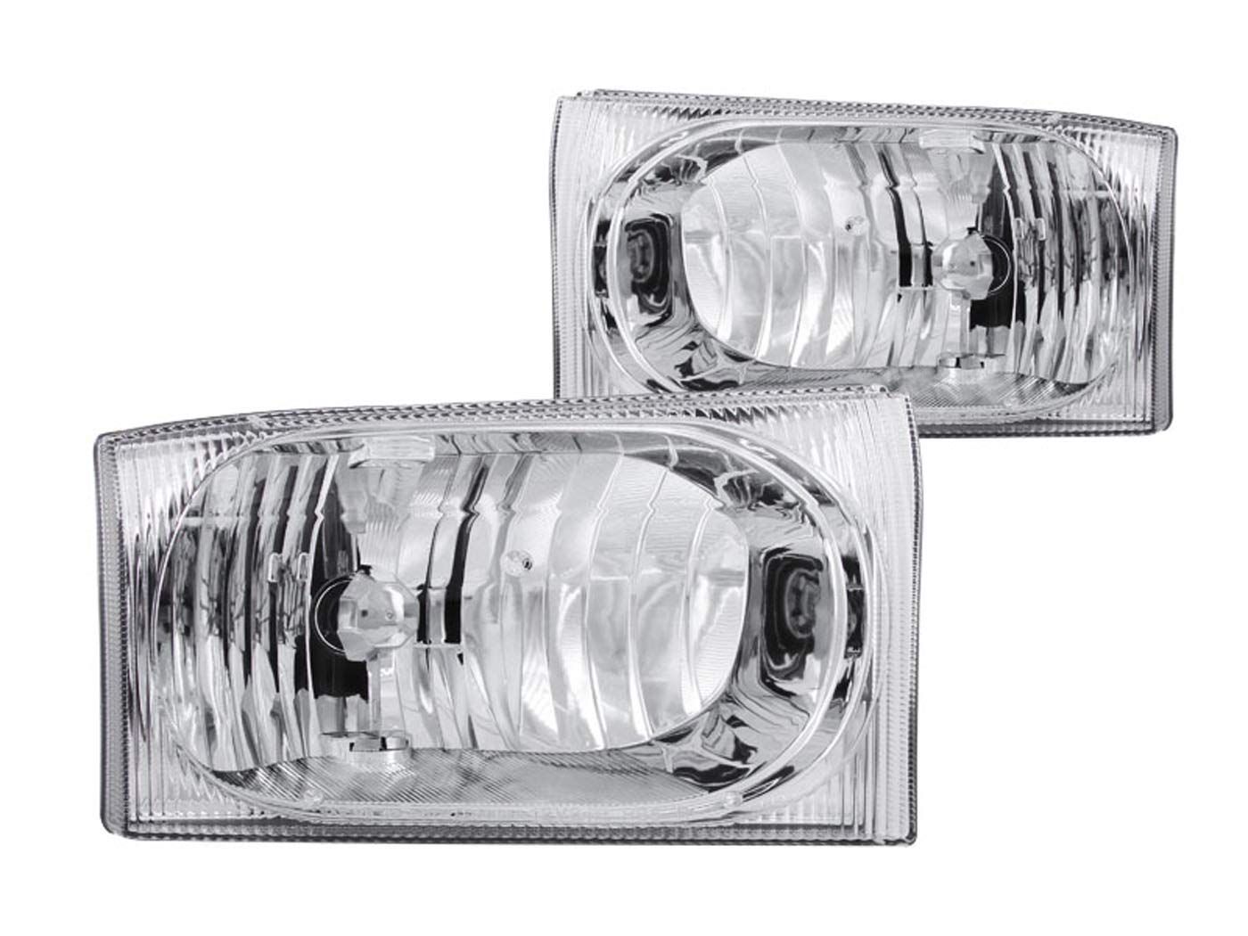 Ford Anzo USA 111023 Crystal Chrome Headlight Assembly - (Sold in Pairs)