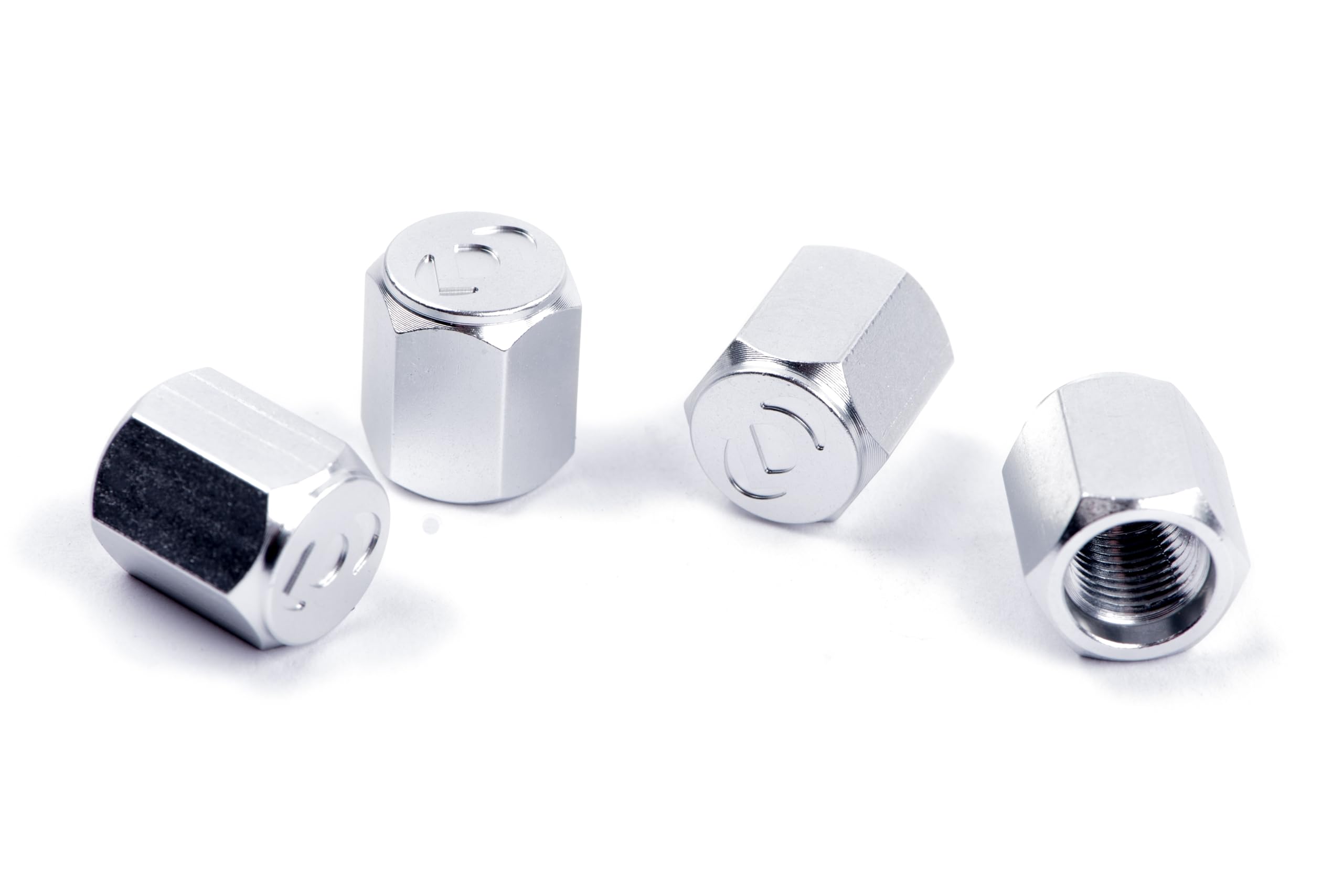 Dinan Valve Stem Caps D757-0008 Silver Set of 4